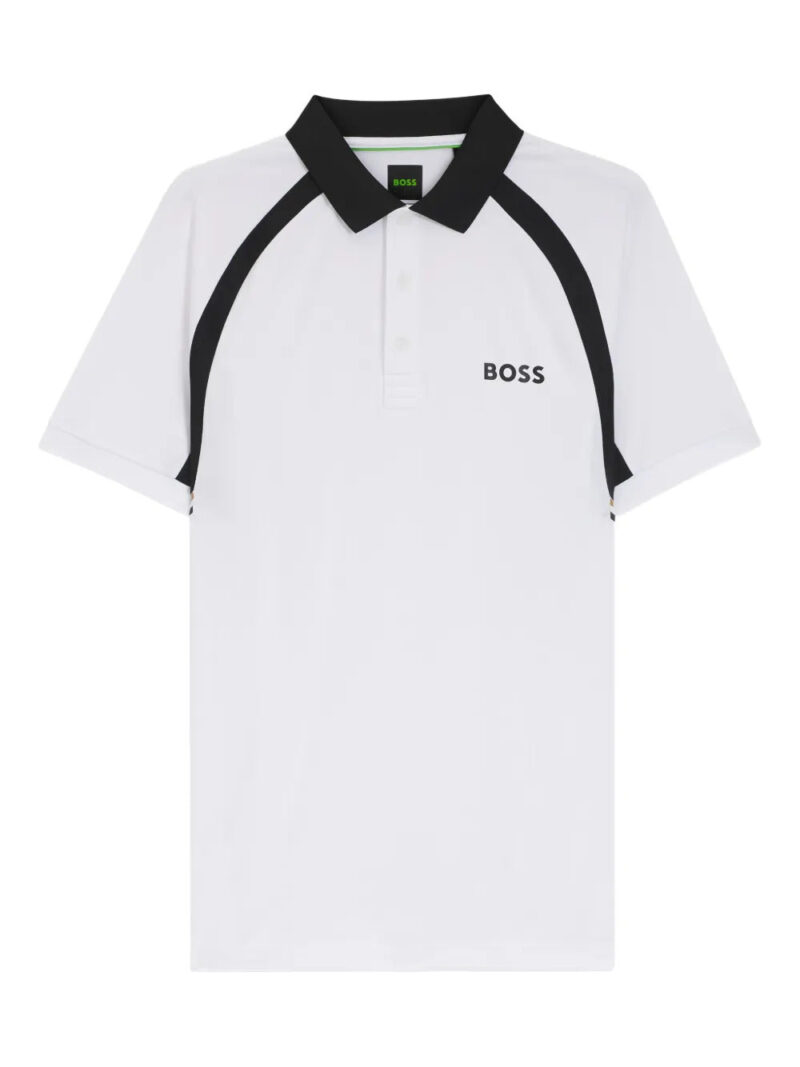 BOSS  contrast panel polo shirt