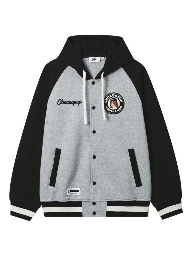 CHOCOOLATE  appliqué buttoned hoodie