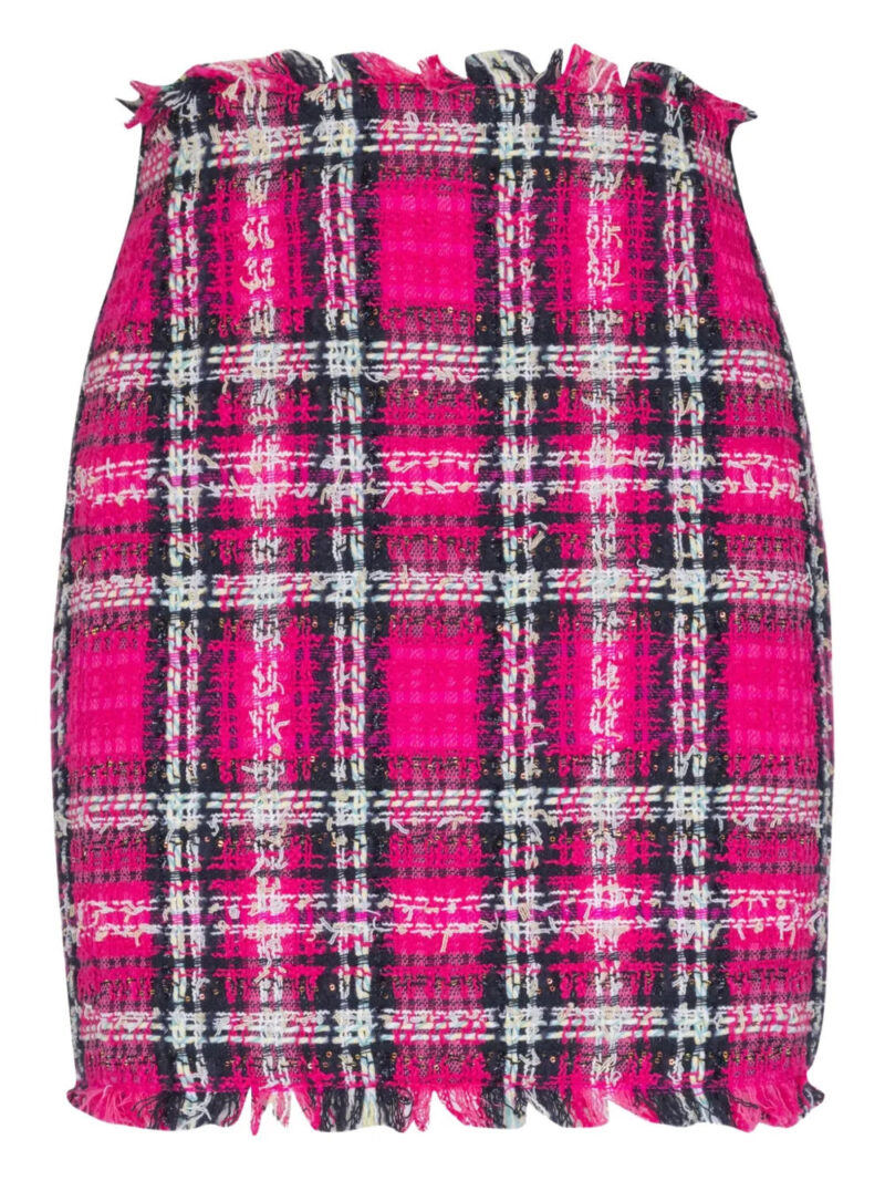 Balmain  mini glitter-detail skirt