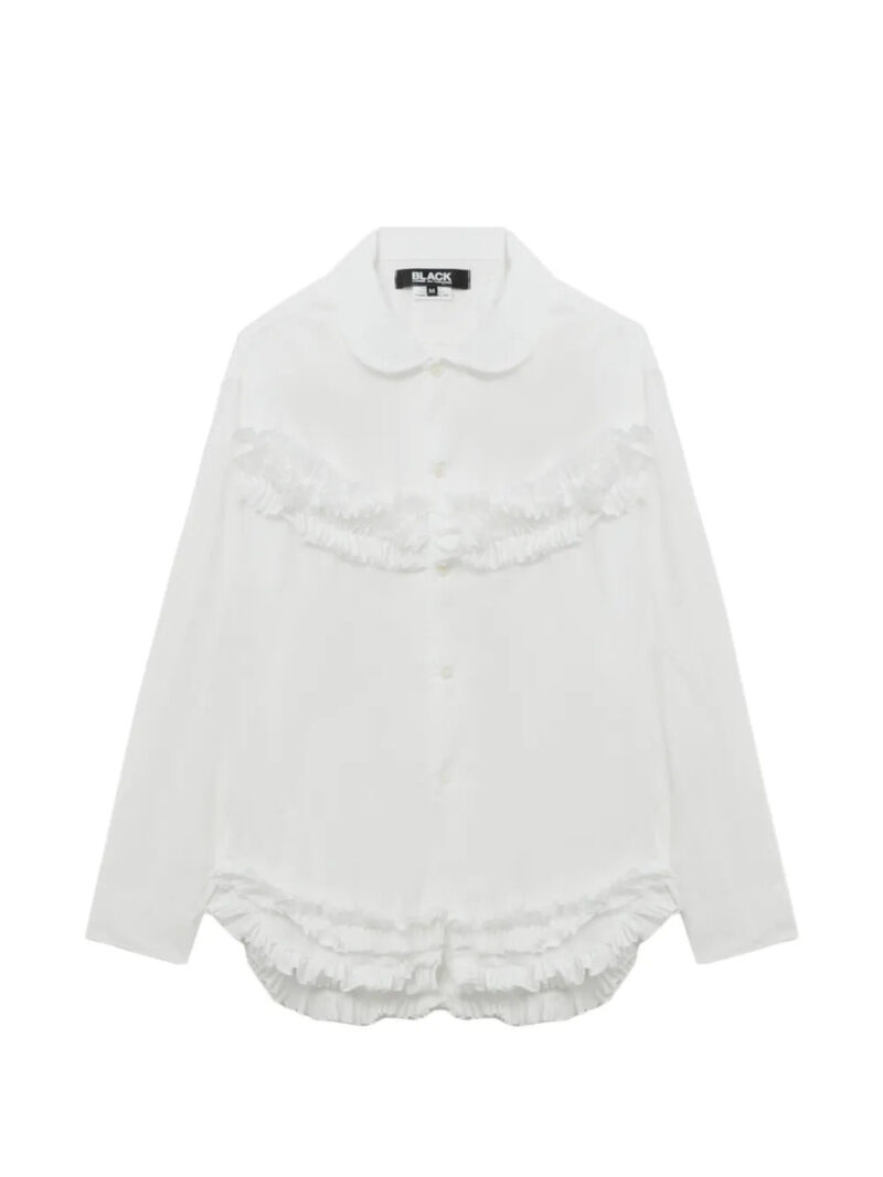Black Comme Des Garçons  ruffled collared shirt