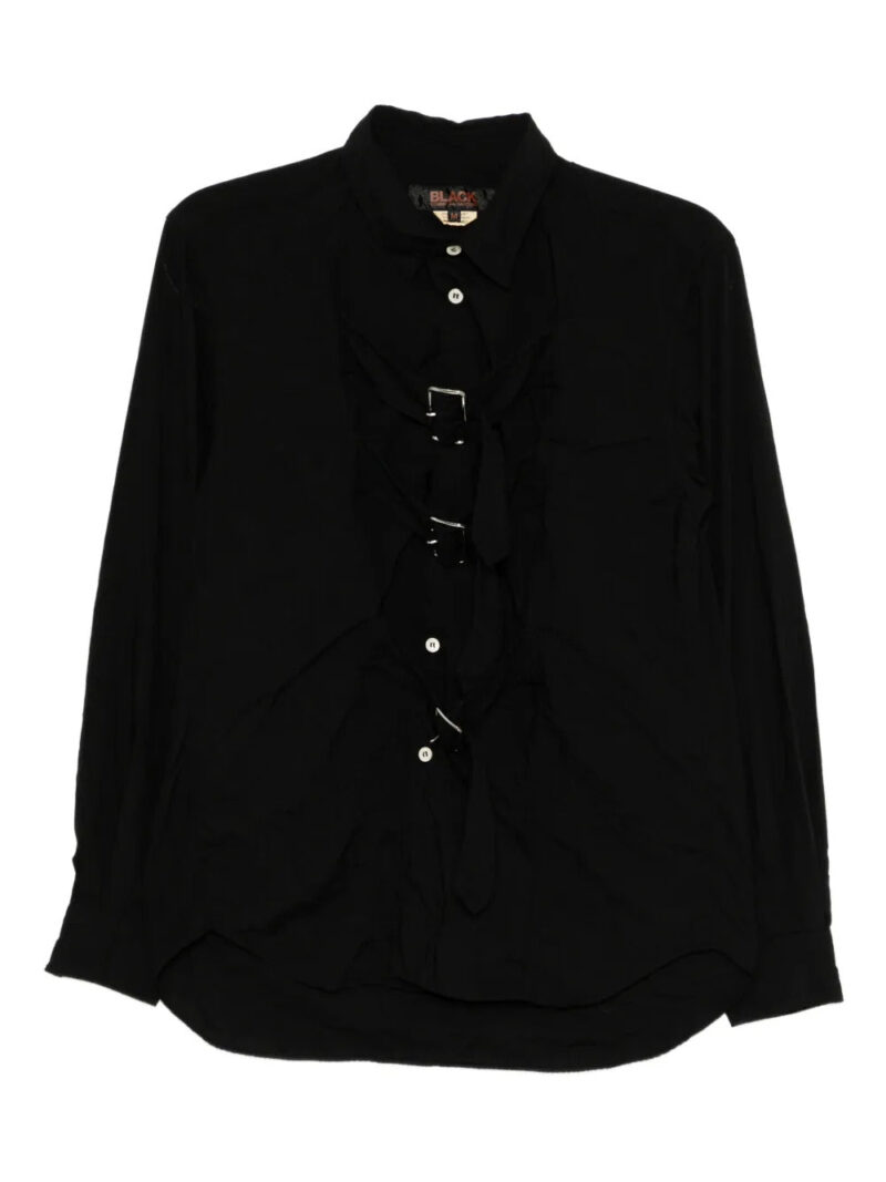 Black Comme Des Garçons  buckled shirt