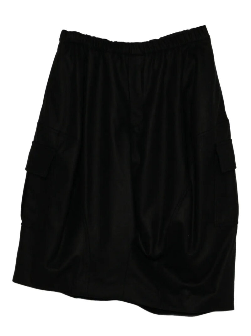 Black Comme Des Garçons  asymmetric pocket skirt