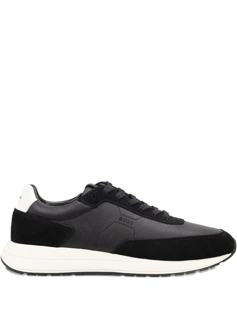 BOSS  panelled leather sneakers