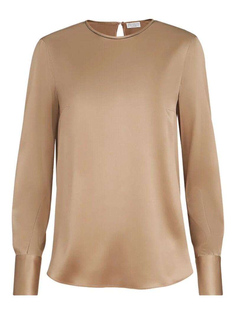 Brunello Cucinelli  monili-detail long-sleeve blouse