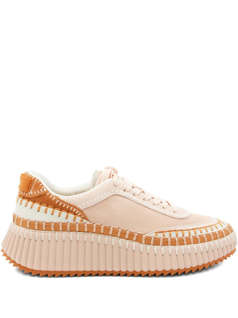 Chloé lace-up platform trainers