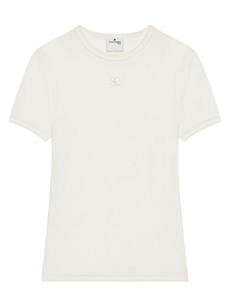 Courrèges logo-embroidered T-shirt