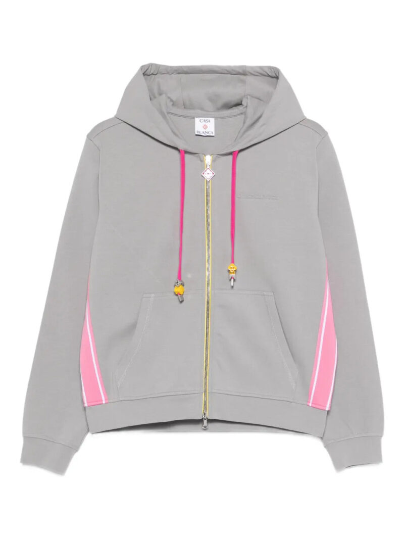 Casablanca  zip side stripe hooded top