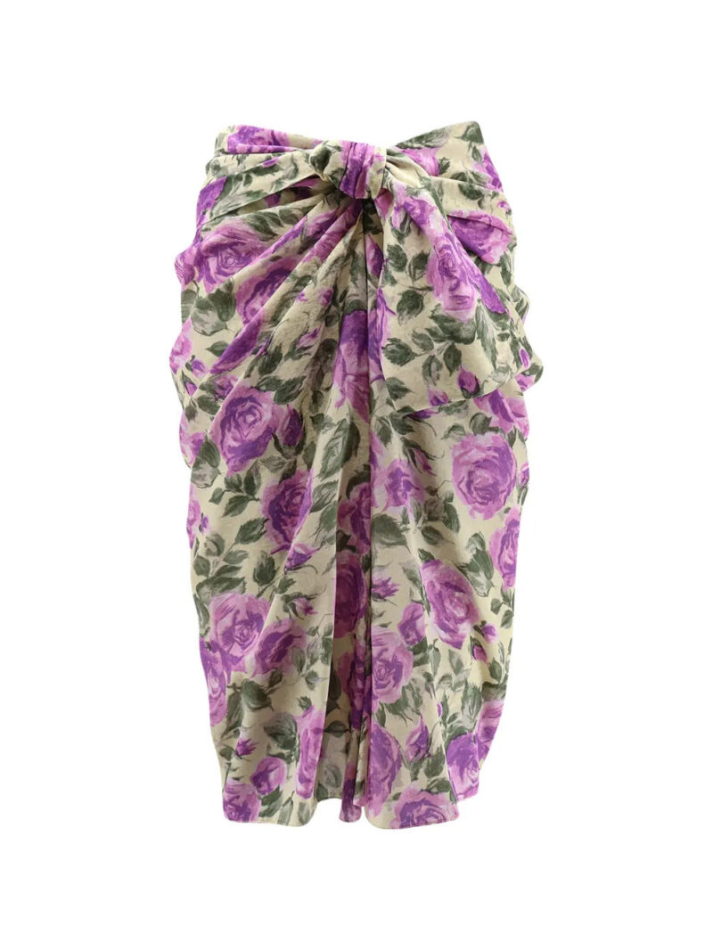 Chloé  floral-print midi skirt