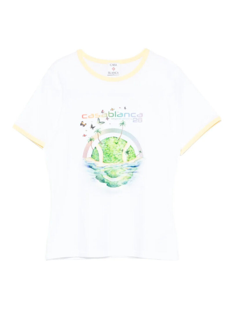 Casablanca  Longline Ringer graphic-print T-shirt