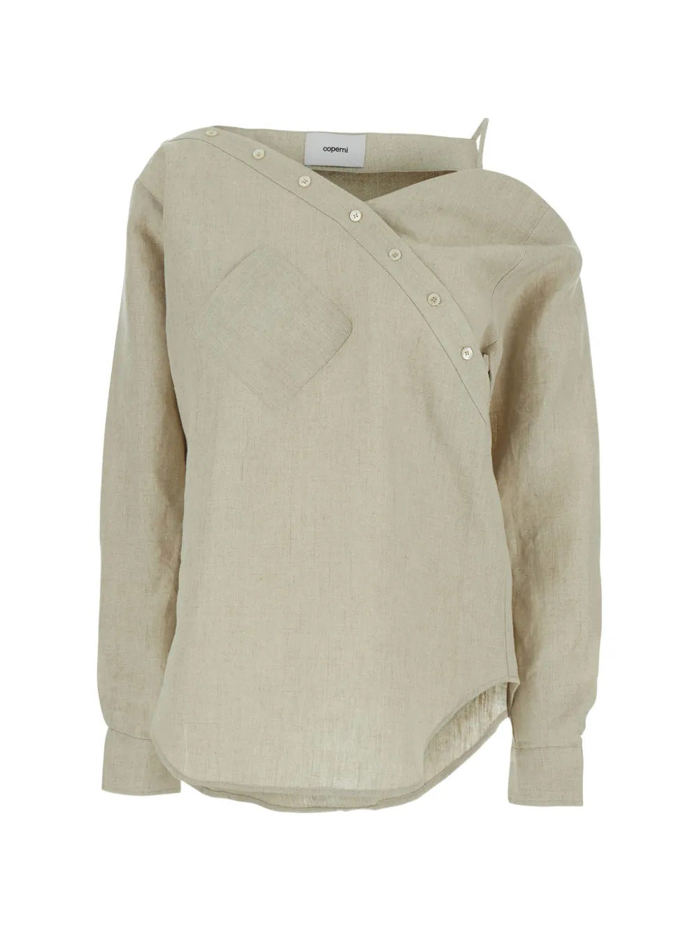 Coperni Heart one-shoulder pocket blouse