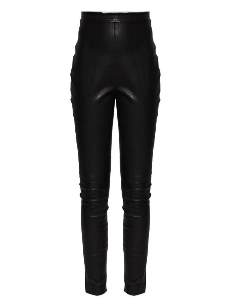 Balmain  zip leather trousers