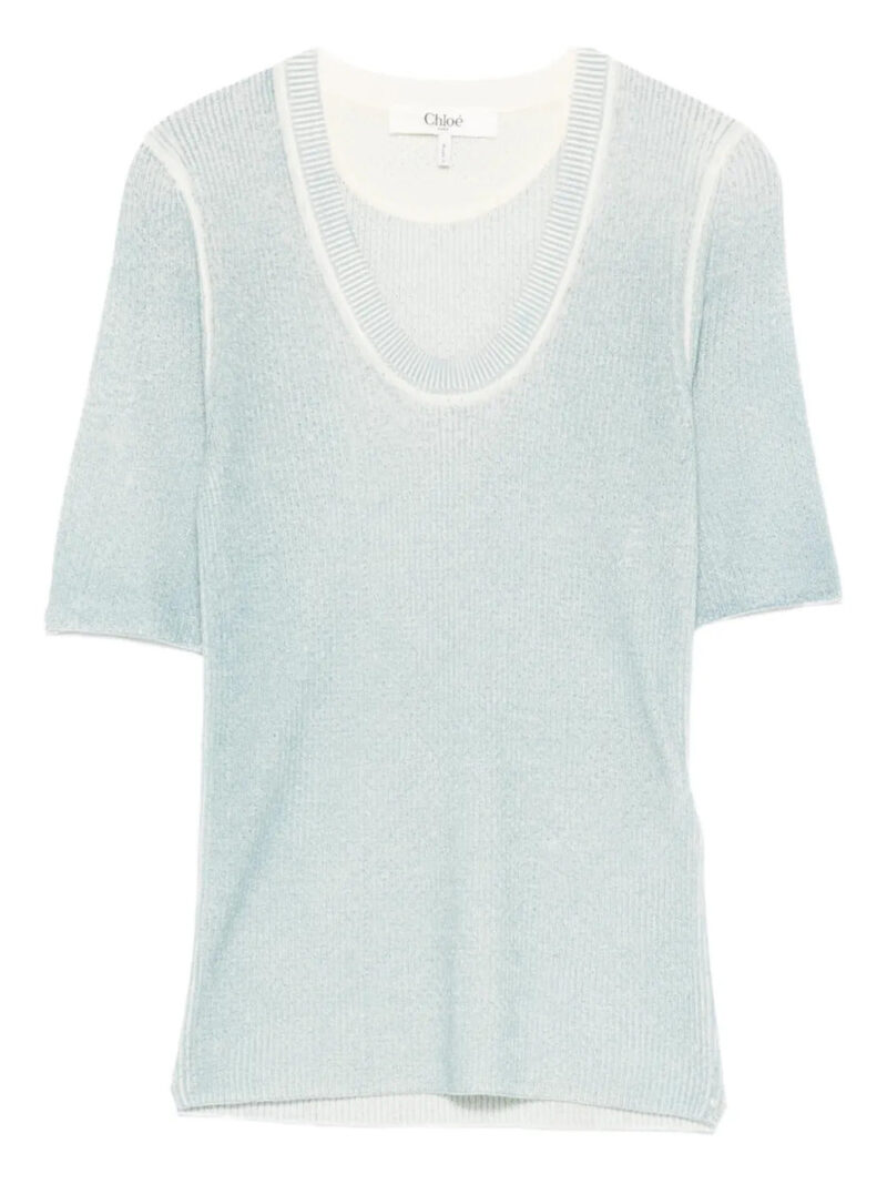 Chloé  fine-knit T-shirt