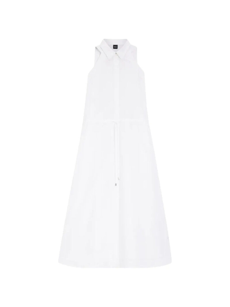 BOSS  collared drawstring midi dress