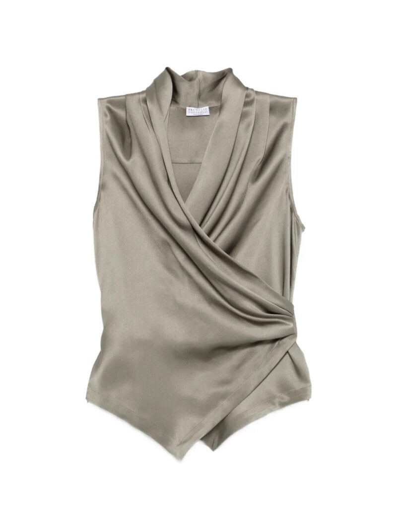 Brunello Cucinelli  draped sleeveless top