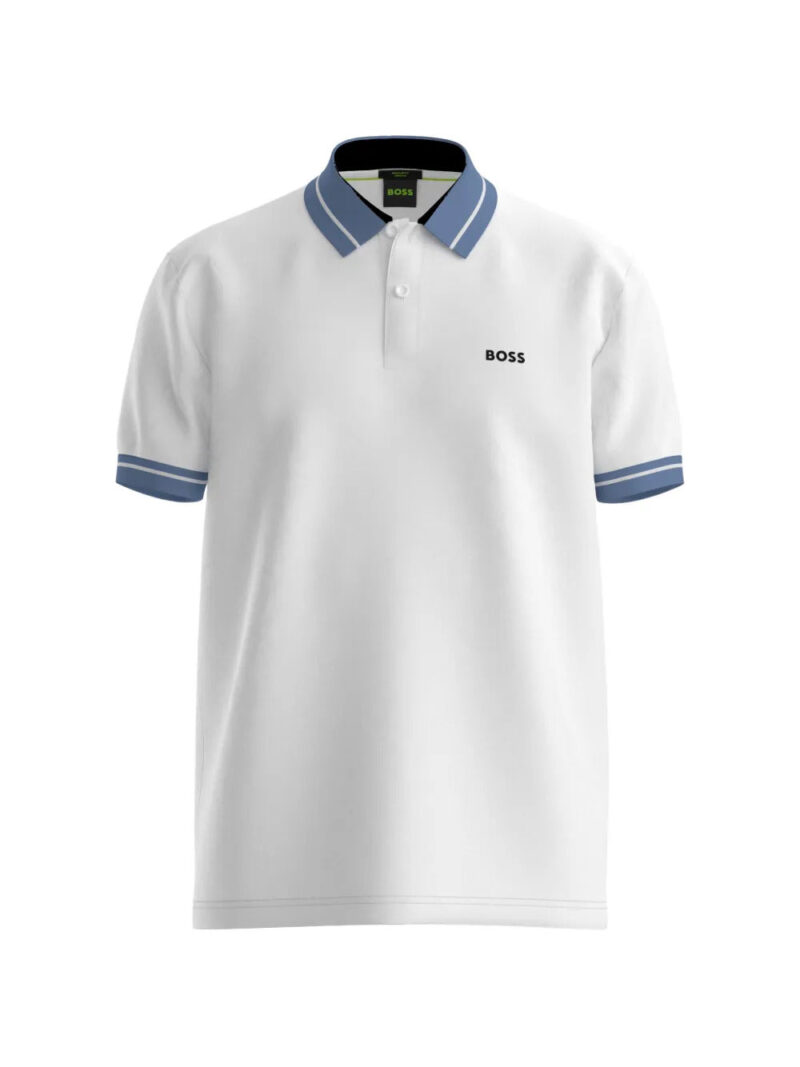BOSS  stripe-detail polo shirt