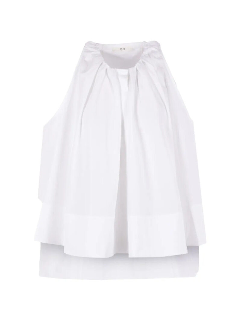 Co  gathered sleeveless top