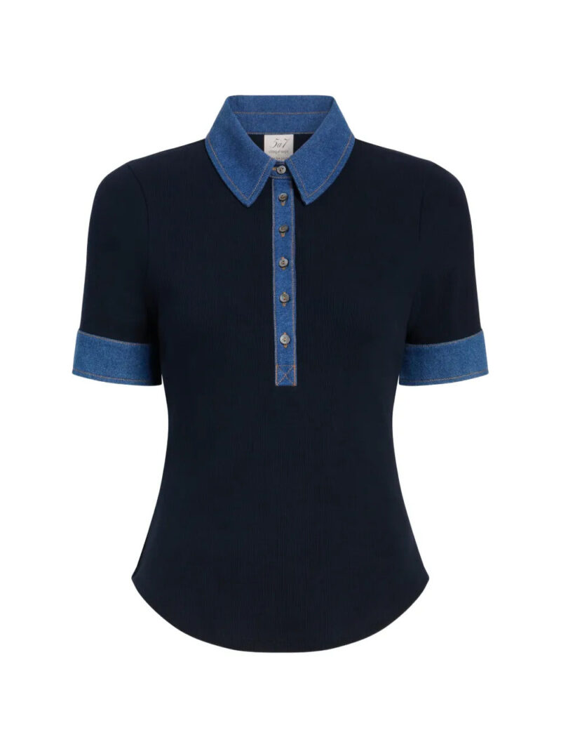 Cinq A Sept Jaden short-sleeve polo top