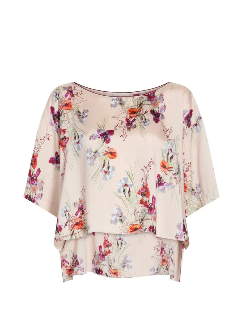 Cinq A Sept  floral print layered blouse
