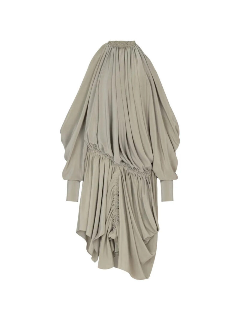 Balmain  draped silk crepe mini dress
