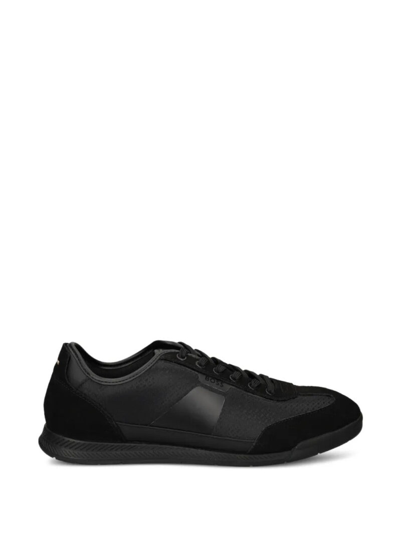BOSS  panelled leather sneakers