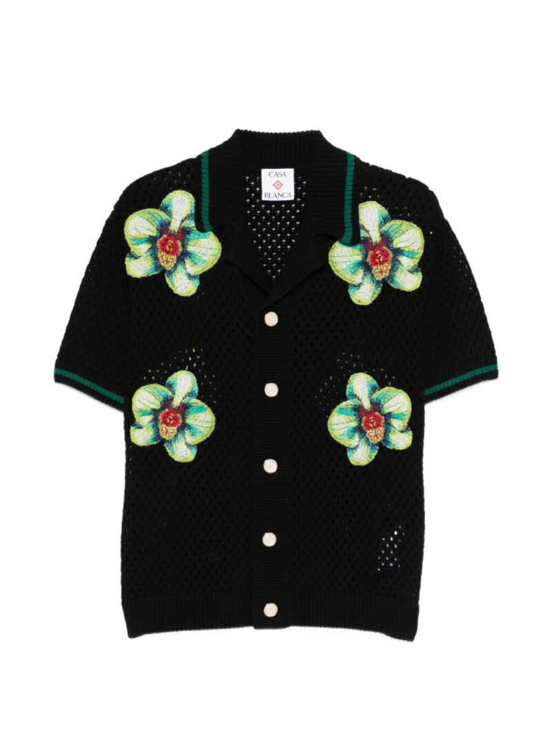 Casablanca  floral-embroidered shirt