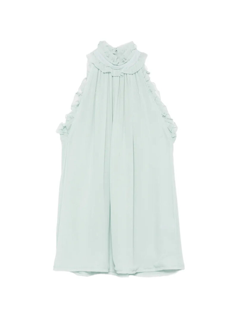 Costarellos  ruffled halterneck top