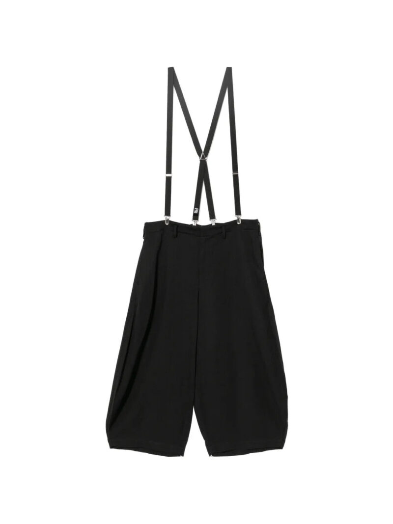 Black Comme Des Garçons  drop-crotch suspenders trousers
