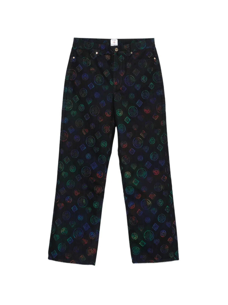 Casablanca  logo-pattern jeans