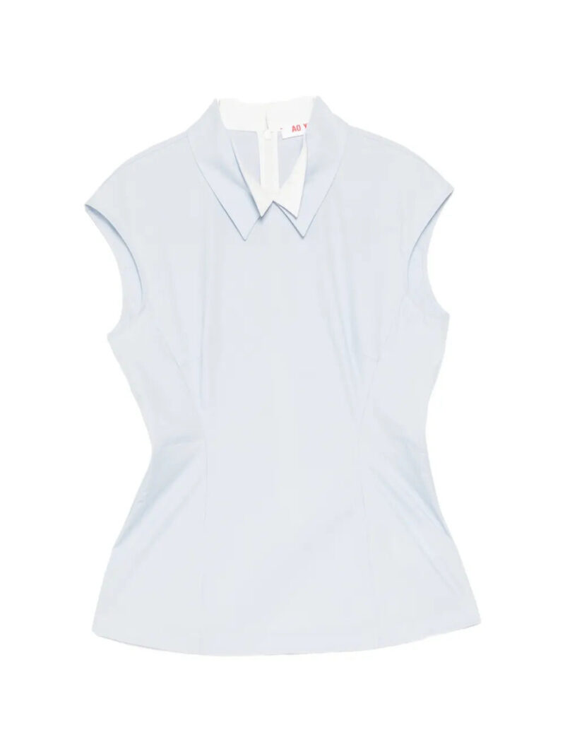 AO YES  collared sleeveless blouse