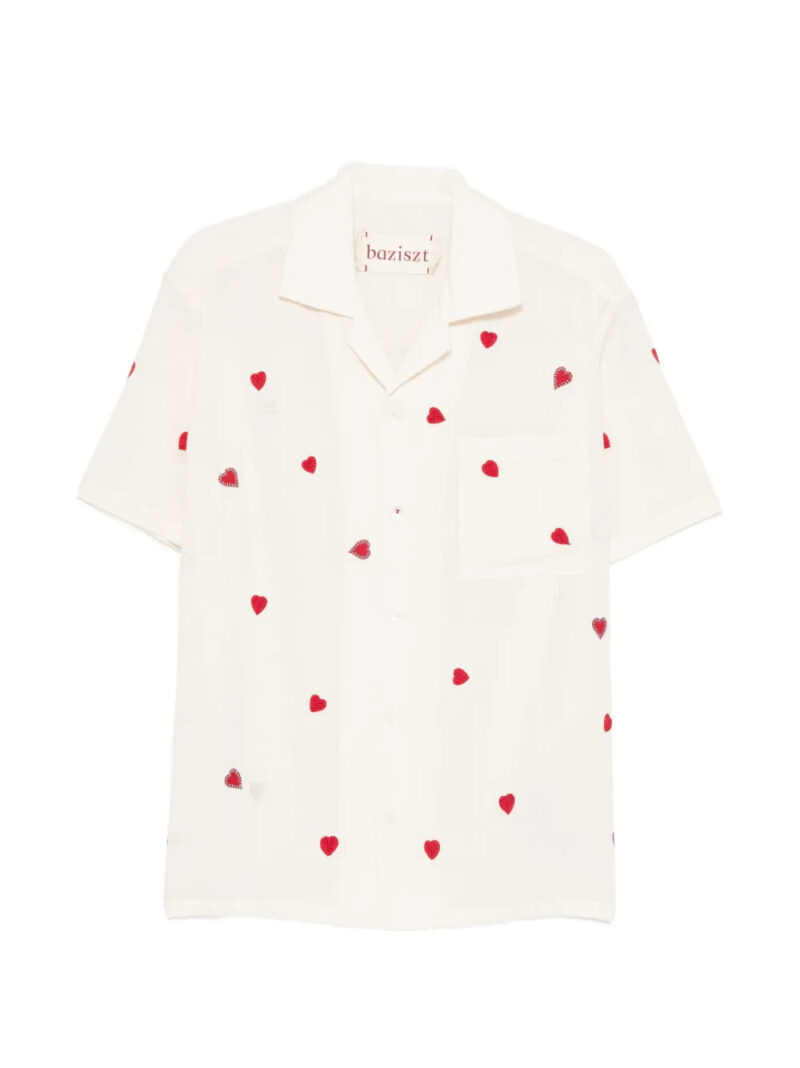 Baziszt  heart-motif short-sleeve shirt