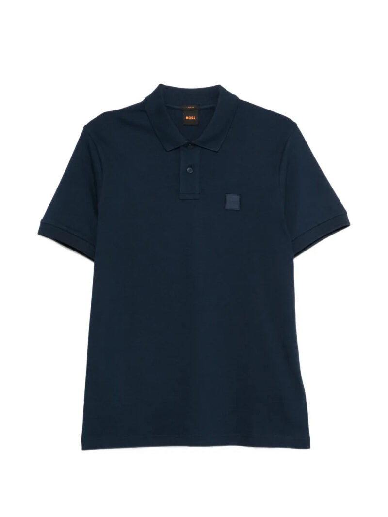 BOSS  short-sleeve square-patch polo shirt