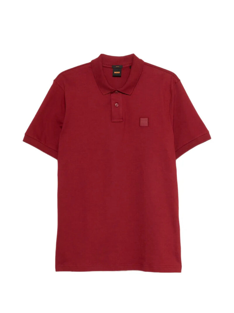 BOSS  buttoned patch polo shirt