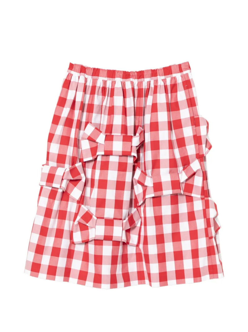 Comme Des Garçons Girl  gingham bow skirt
