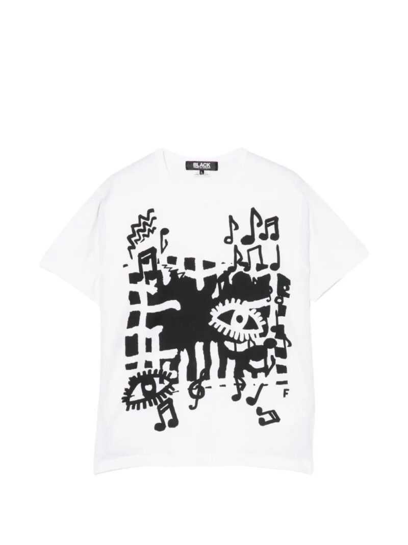 Black Comme Des Garçons  graphic print round-neck T-shirt