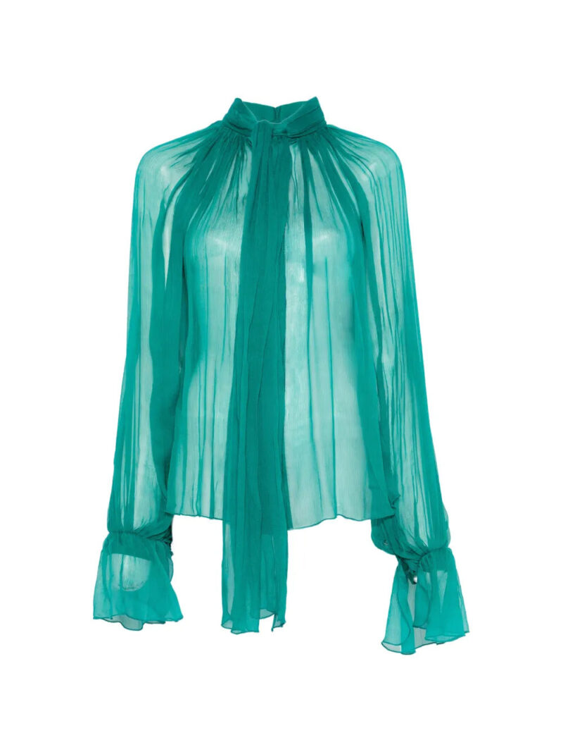 Atu Body Couture  ruffled pussy bow blouse