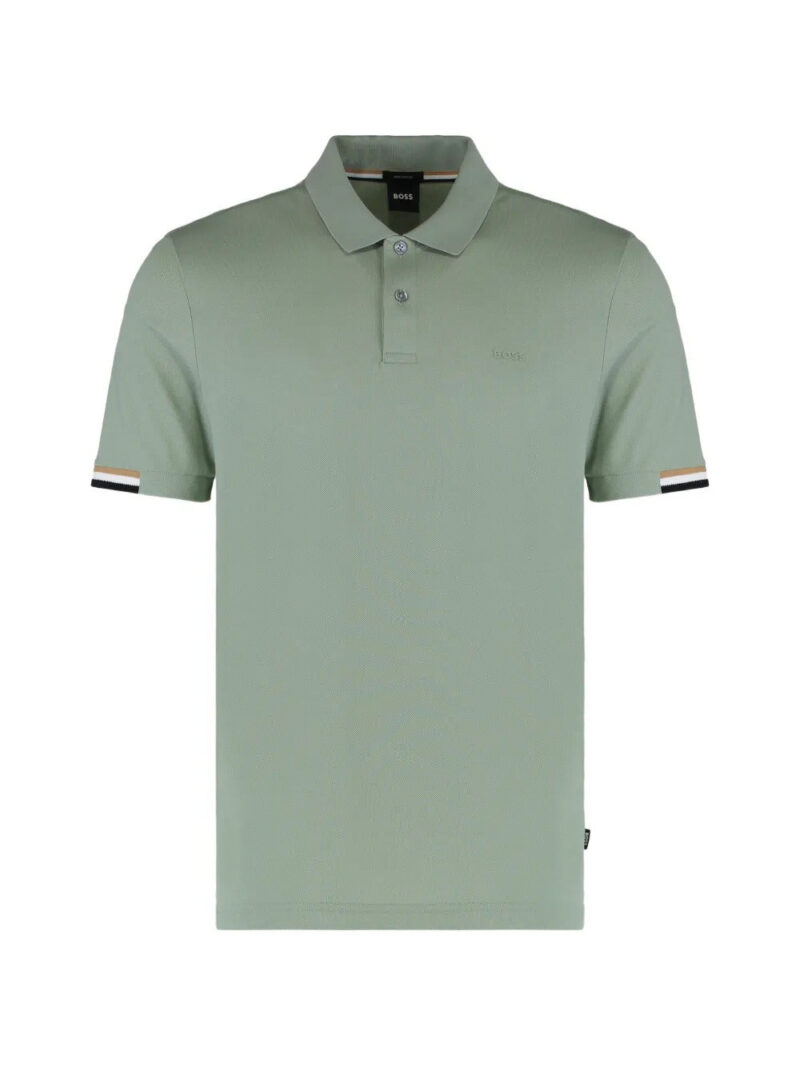 BOSS  striped-detail polo shirt