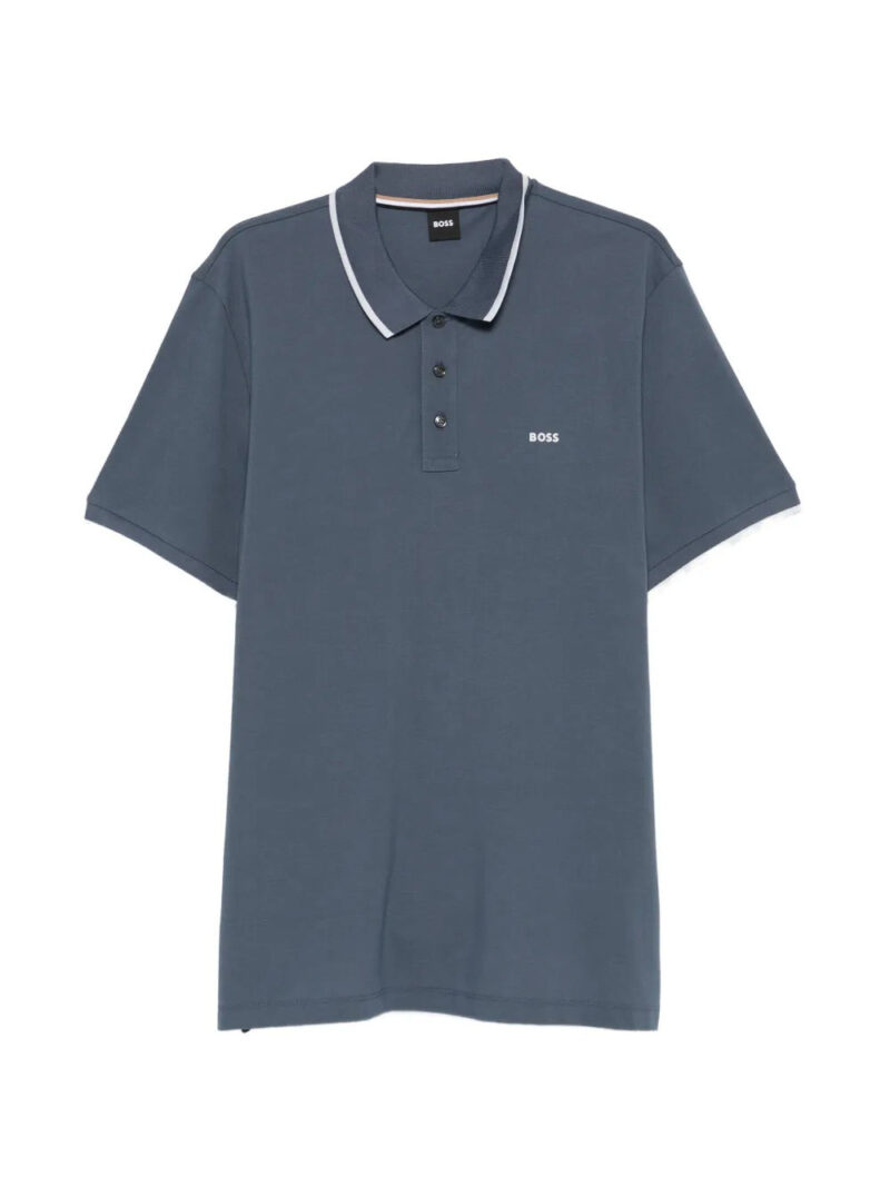 BOSS  logo trim polo shirt