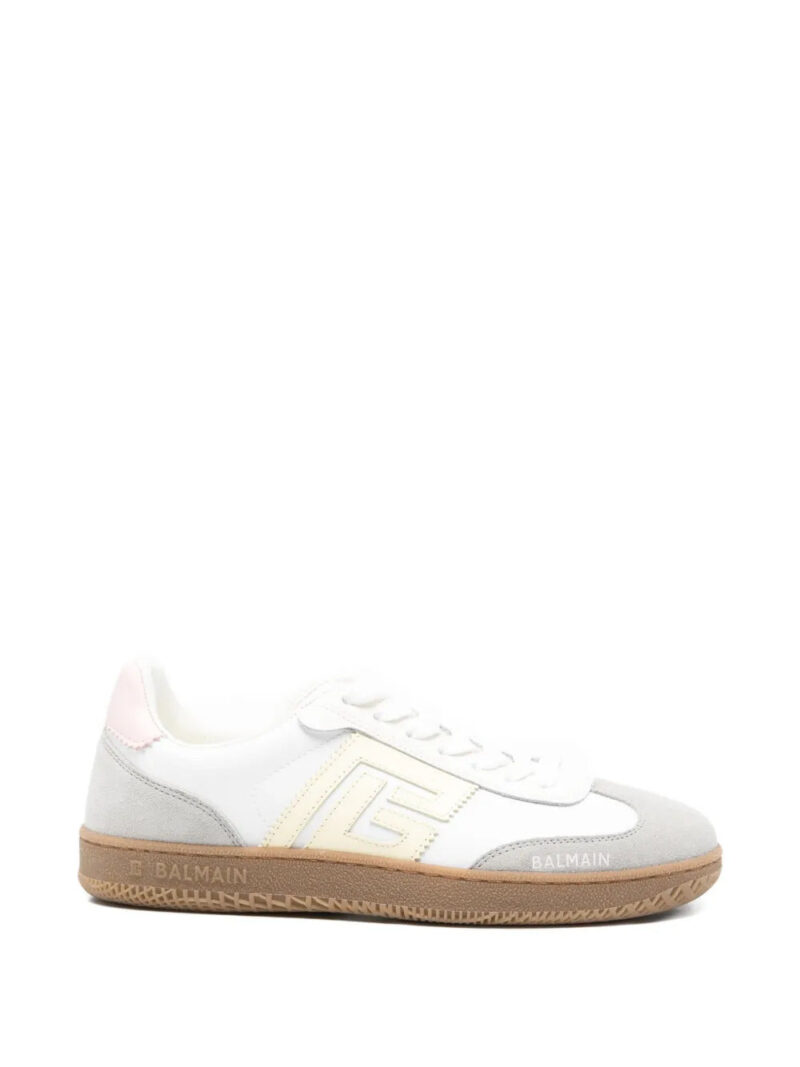 Balmain  Swan leather sneakers