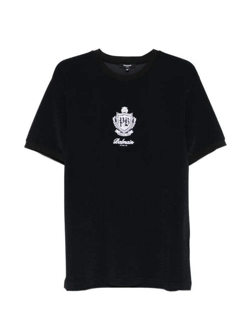 Balmain  logo-embroidered T-shirt
