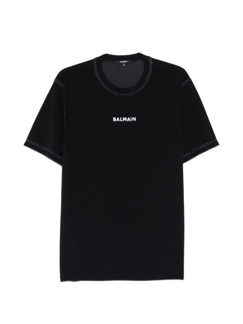 Balmain  logo-embroidered T-shirt