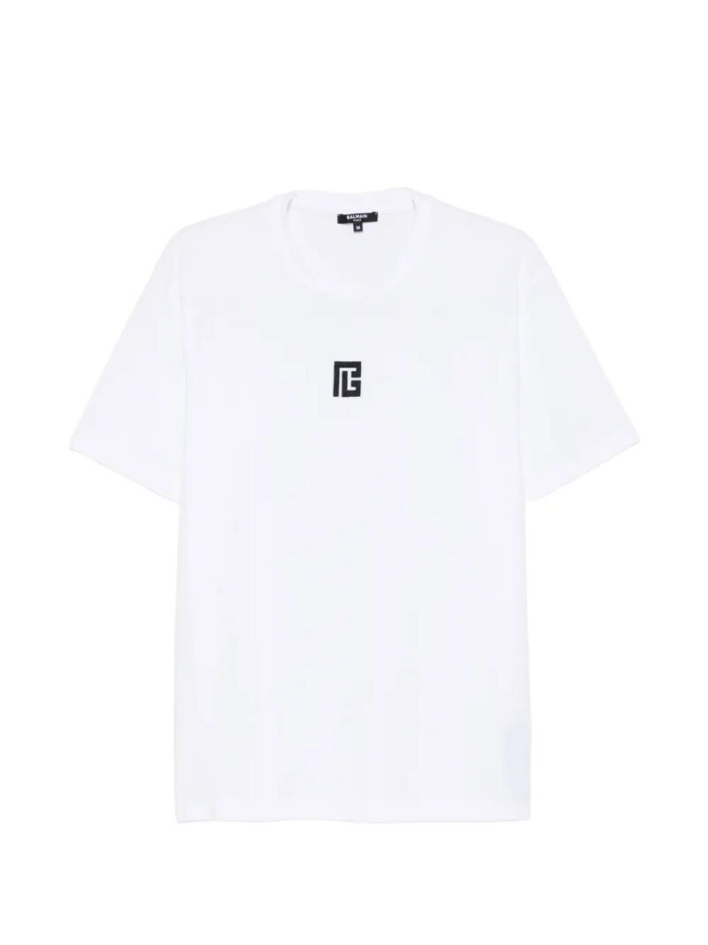 Balmain  logo-embroidered T-shirt