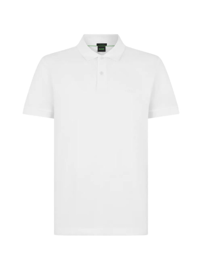 BOSS  logo-embroidered polo shirt