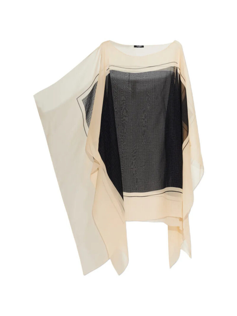Balmain  colour-block draped beach dress