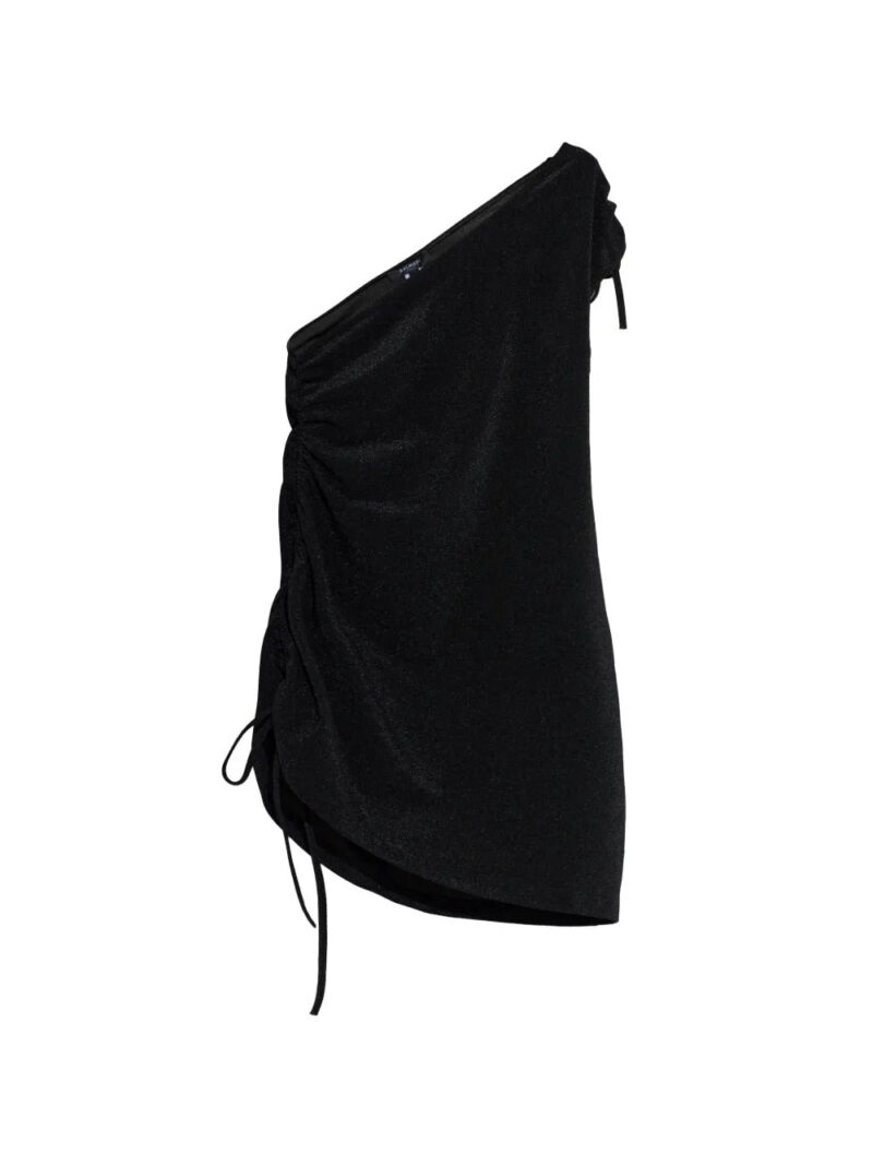 Balmain one-shoulder drawstring-detail mini dress