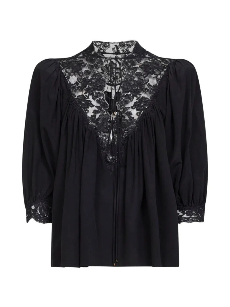 Chloé  lace V-neck shirt