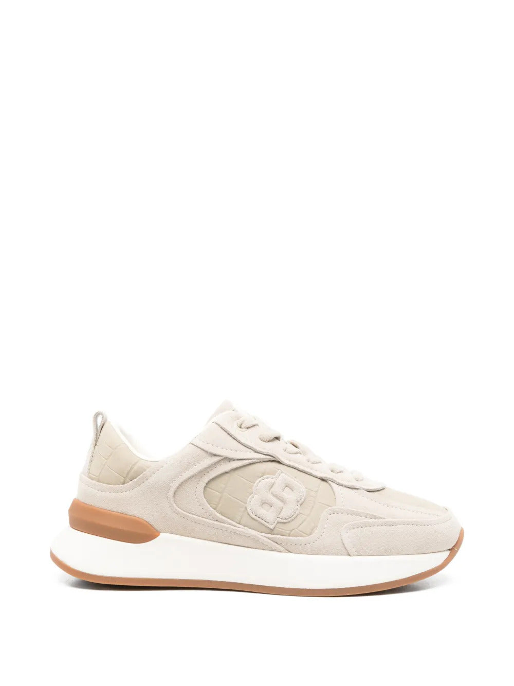 BOSS embossed-logo leather sneakers