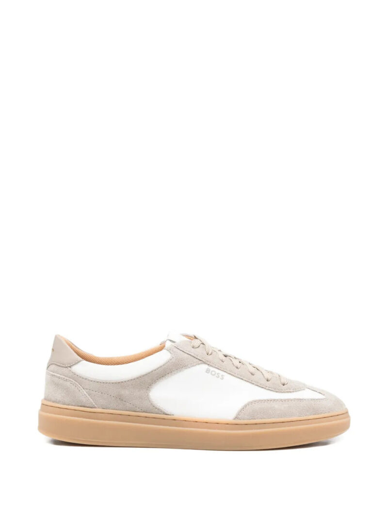 BOSS  suede-panelled sneakers