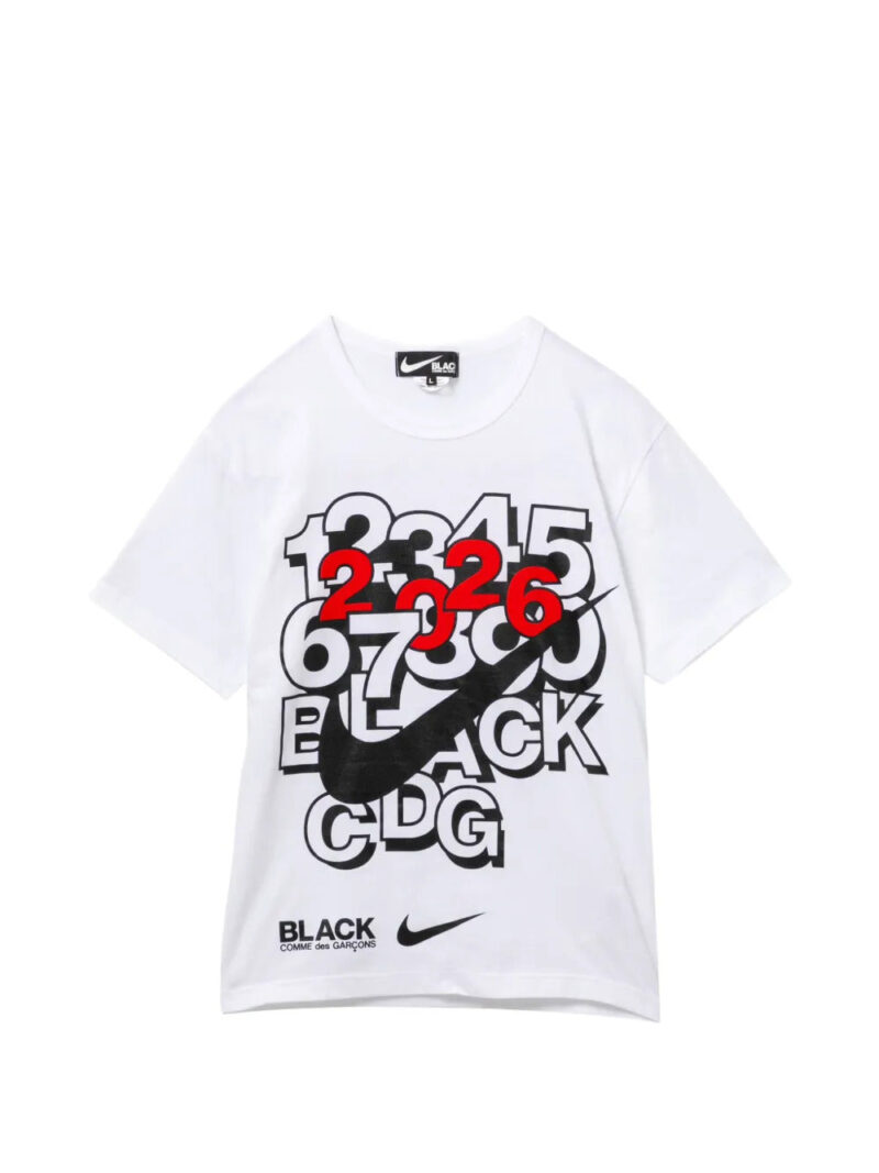 Black Comme Des Garçons  x Nike logo-print T-shirt