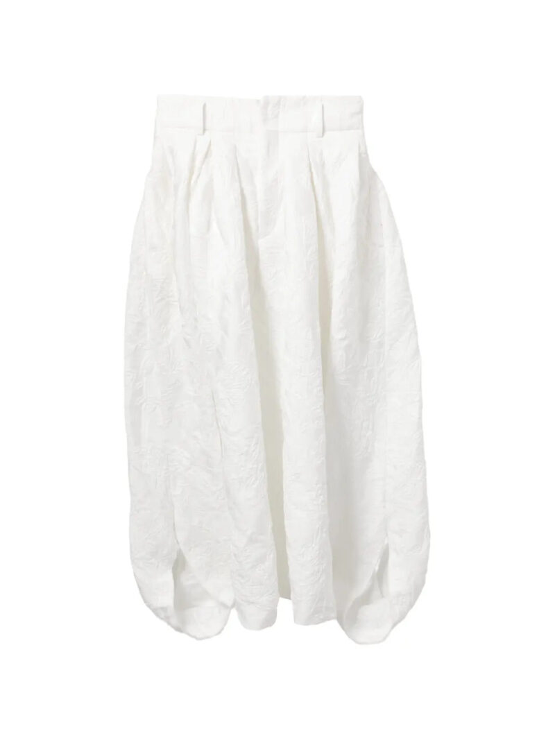 Comme Des Garçons  floral-embroidered cropped trousers
