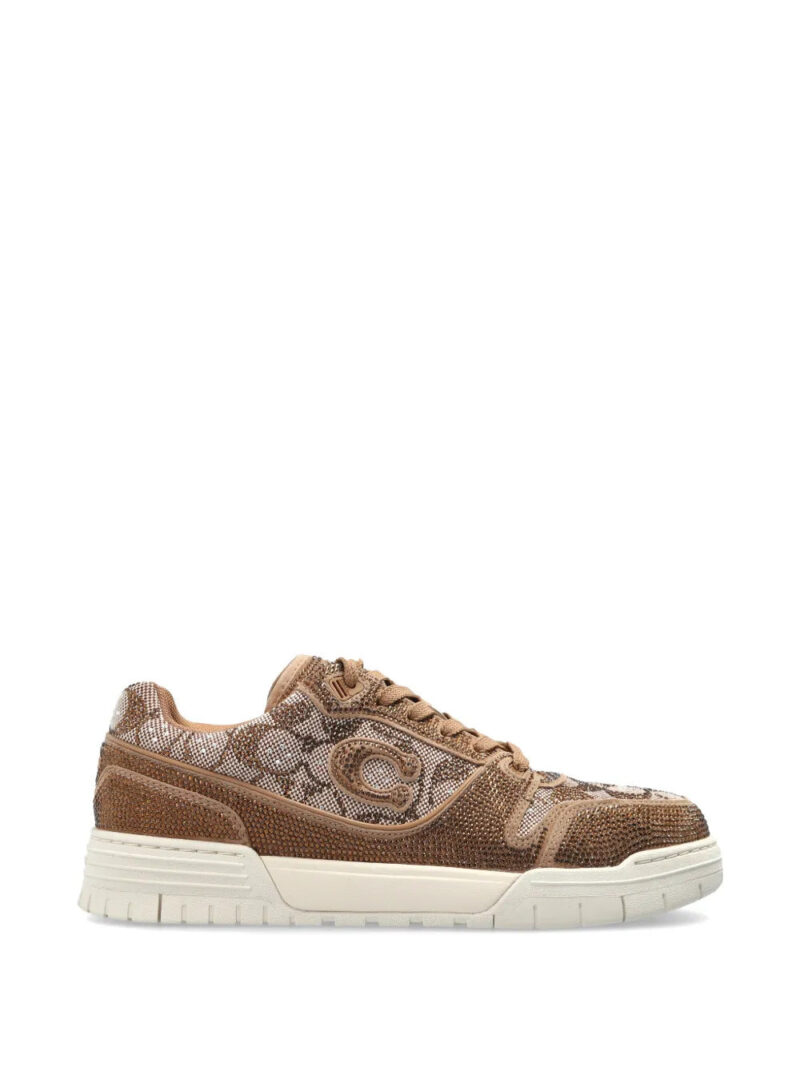 Coach  pattern lace-up sneakers